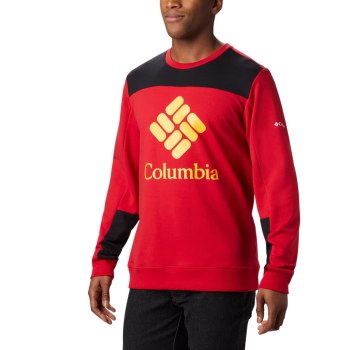 Columbia Sweater Heren, Lodge Colorblock Crew Blauw Rood Zwart, 24YQSWURF